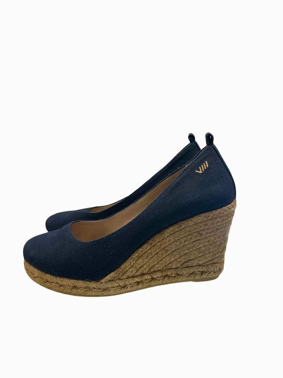 VISCATA MARQUESA CANVAS ESPADRILLE WEDGE PUMP SIZE: 41