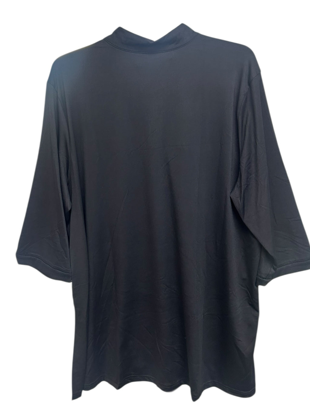 LULU B UPF 50+ BLACK BUTTON UP SUN SHIRT SIZE 1X