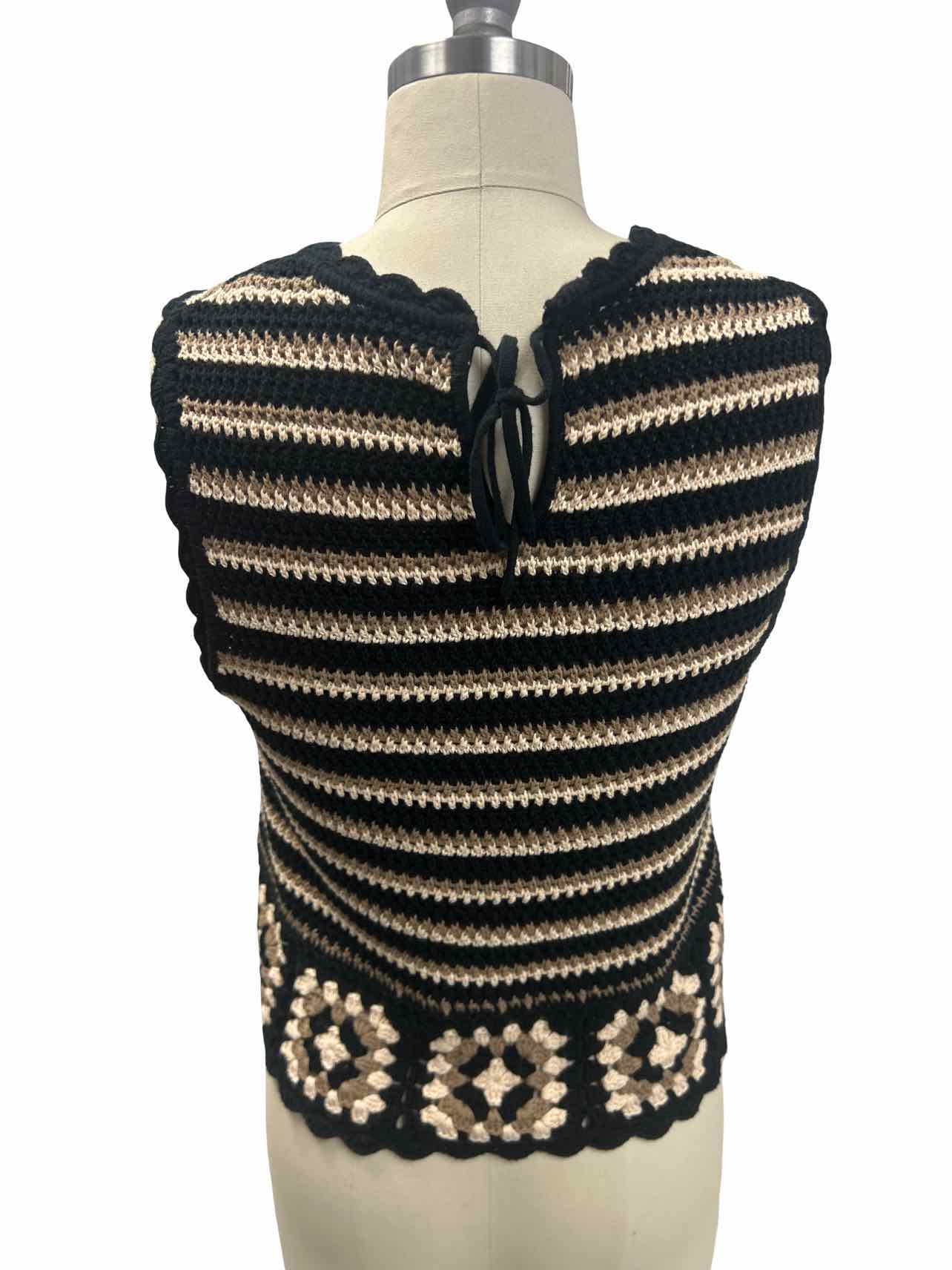 RAILS CROCHET HAZEL TANK GRANNY SQUARE HEM SIZE: S