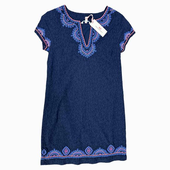 VINEYARD VINES NWT! STARFISH BURN OUT NAVY TUNIC DRESS SIZE 00