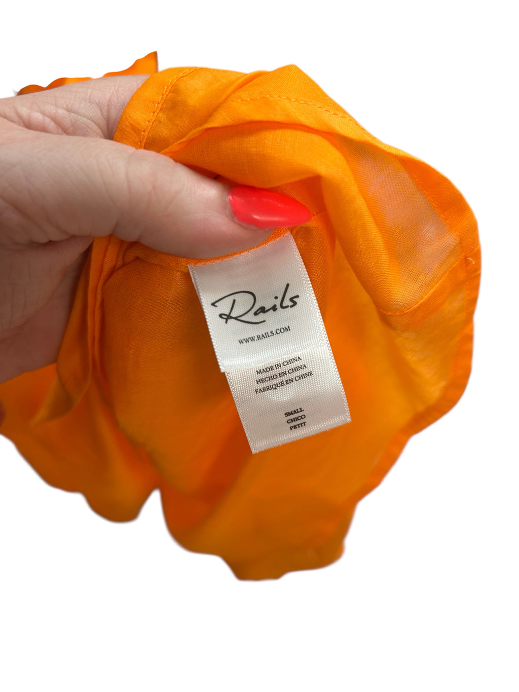 ANTHROPOLOGIE RAILS CHRISSY TANGERINE ORANGE TIERED DRESS SIZE SMALL