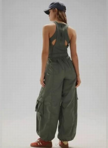 ANTHROPOLOGIE DAILY PRACTICE MESSA UTILITY CARGO JUMPSUIT GREEN SIZE XL