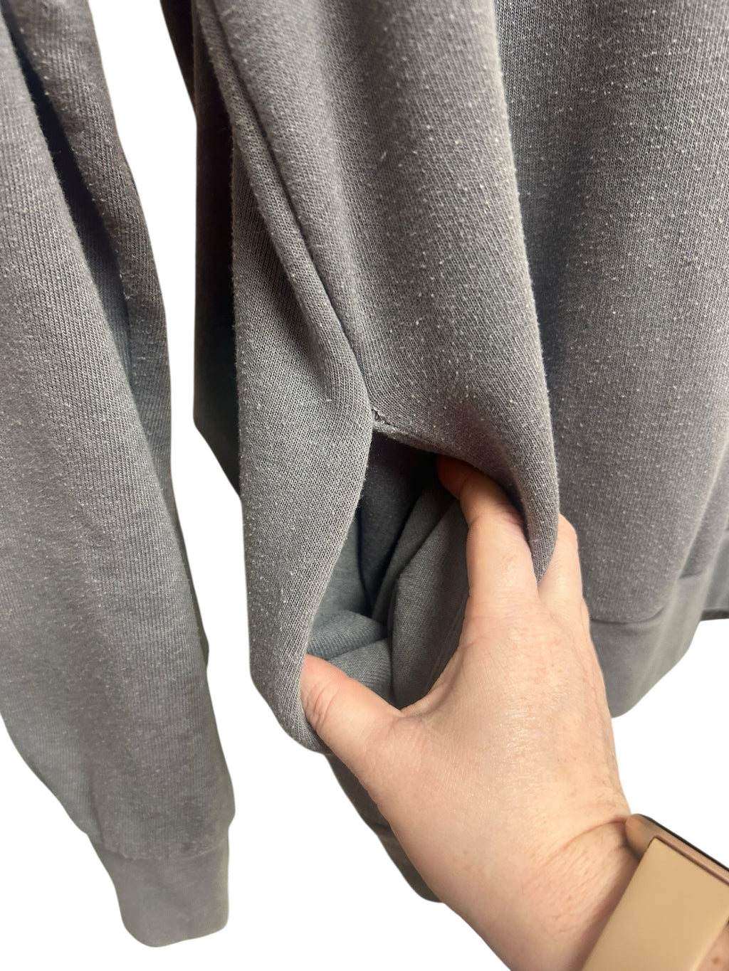 AVIATOR NATION RELAXED GRAY RAINBOW STRIPE HOODIE SIZE LARGE