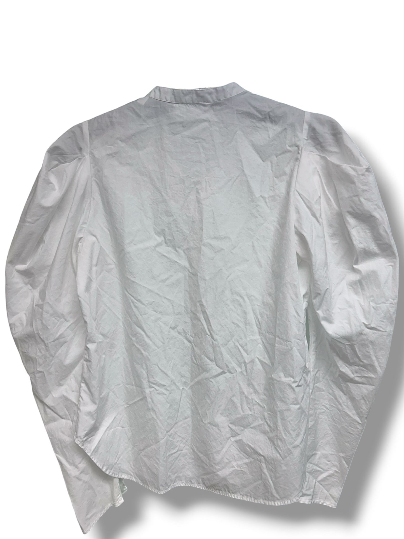 A.L.C. HUDSON PUFF LS MANDARIN COLLAR 1/2 BUTTON COTTON BLOUSE SIZE 4