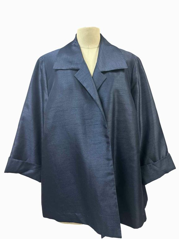 CHICOS NWT SHANTUNG SATIN TOPPER JACKET SIZE: XL