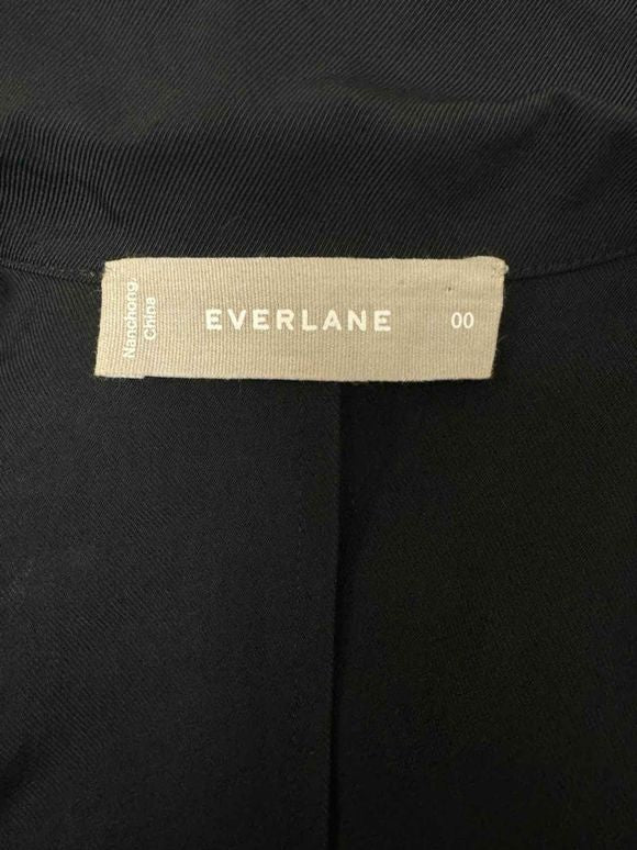 EVERLANE EASY WORKWEAR COLLARED BLACK MINI DRESS SIZE 00