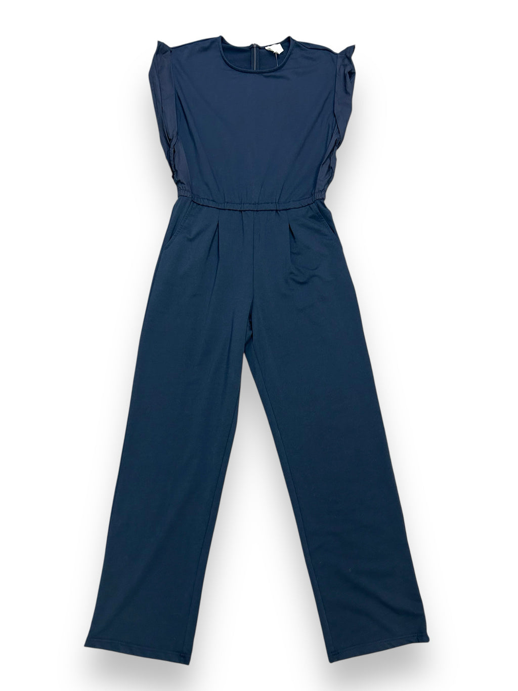 NWT ANTHROPOLOGIE WEA ARE SUNDAYS NAVY COLLIER JUMPSUIT SIZE LARGE
