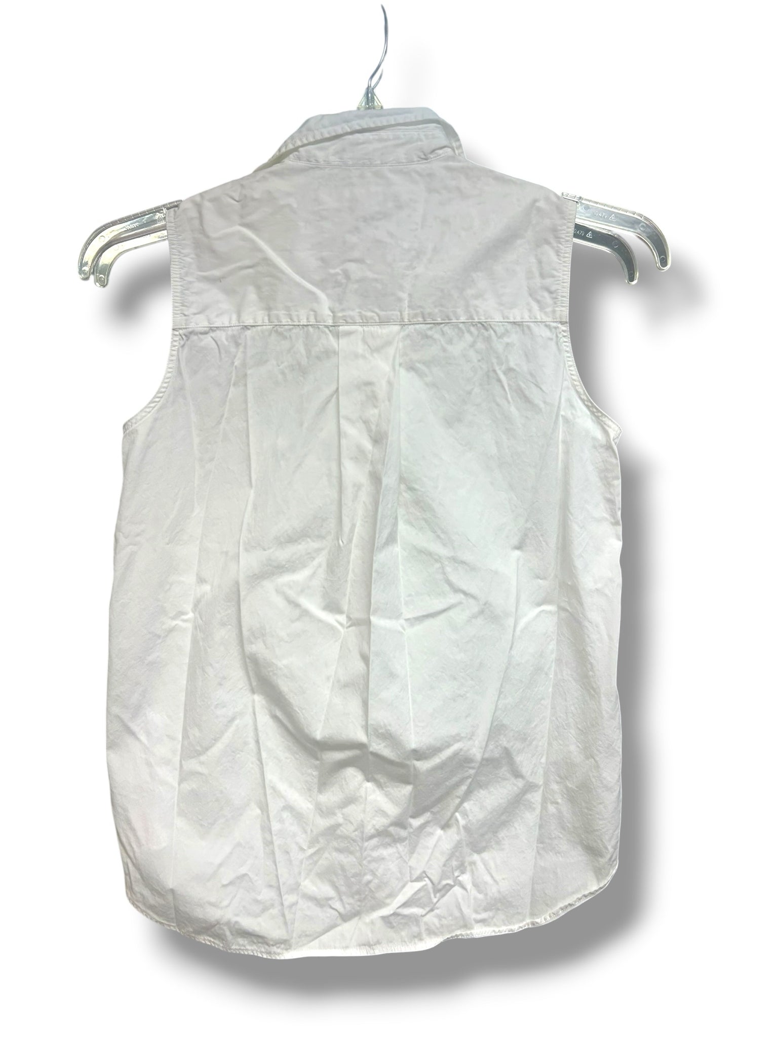 FRANK & EILEEN FIONA COTTON SLEEVELESS WHITE BUTTON UP BLOUSE SIZE XS