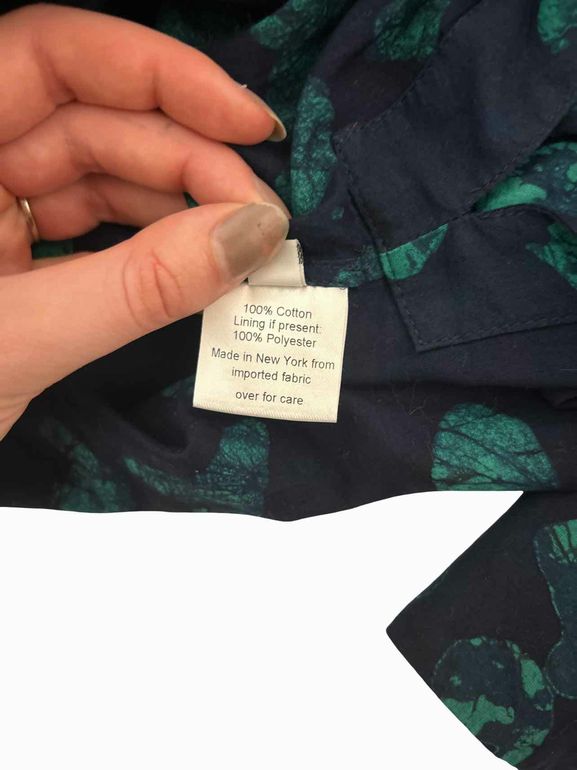 RACHEL COMEY COTTON BATIK DOT BLOUSE SIZE: 8