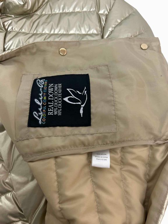 LULU B  PUFFER DUCK DOWN SNAP FRONT SIZE: L