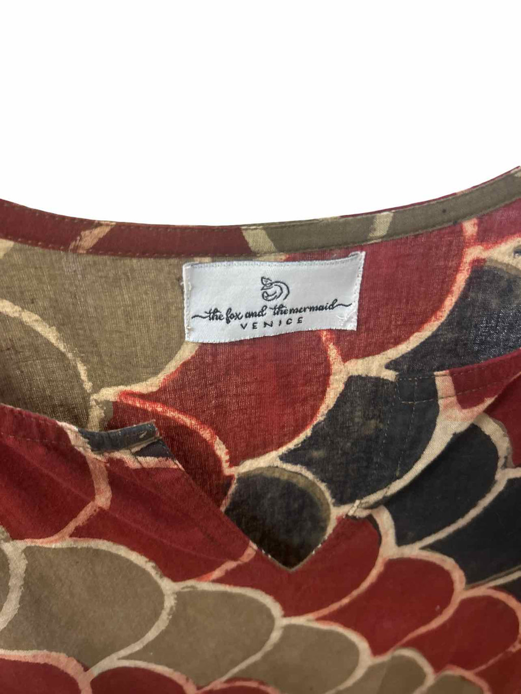 THE FOX & THE MERMAID VENICE HAND BLOCKED PRINT KAFTAN