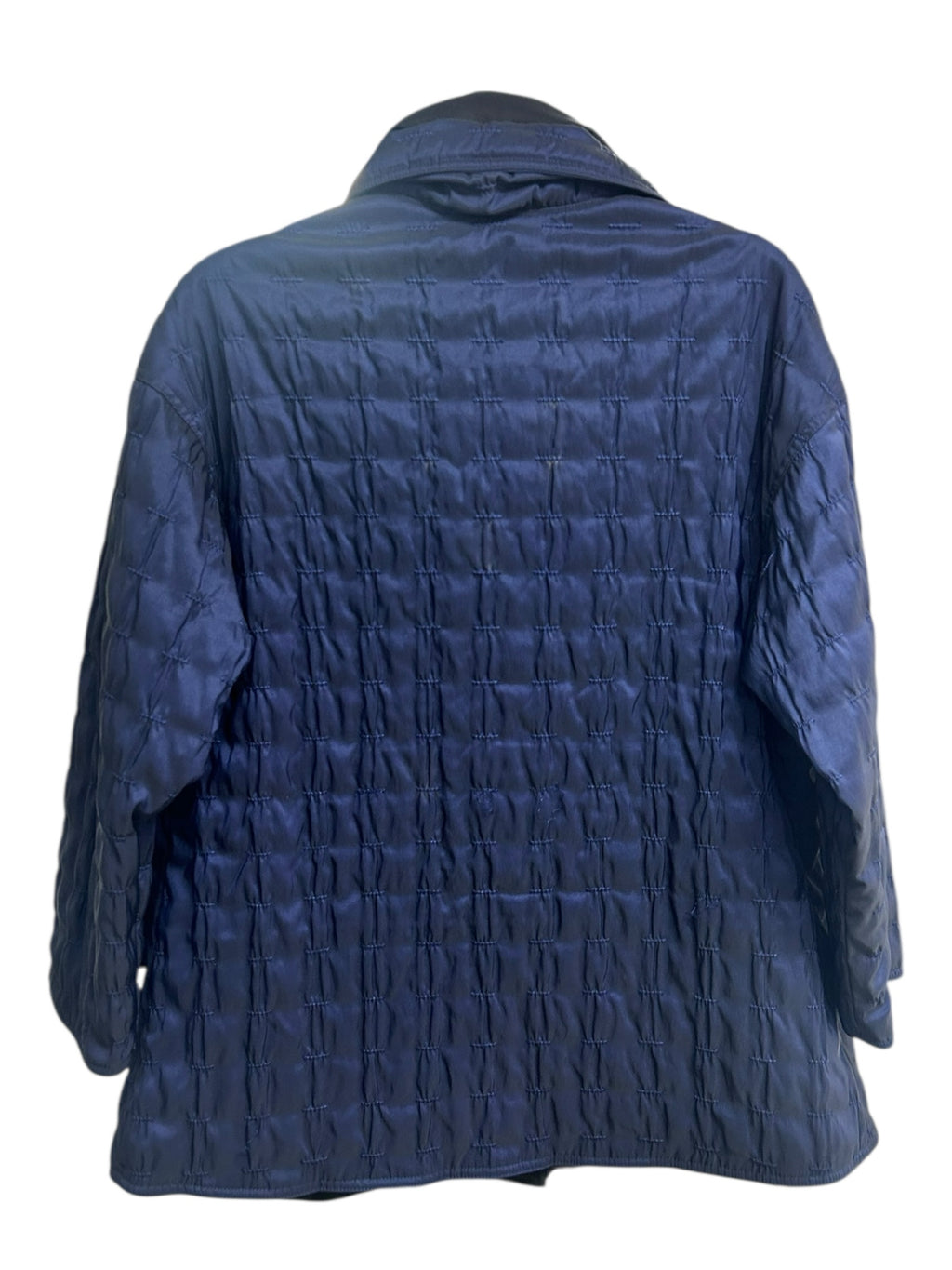 MYCRA PAK ONE NAVY BLUE BLACK TEXTURED REVERSIBLE RAIN JACKET SIZE S/M