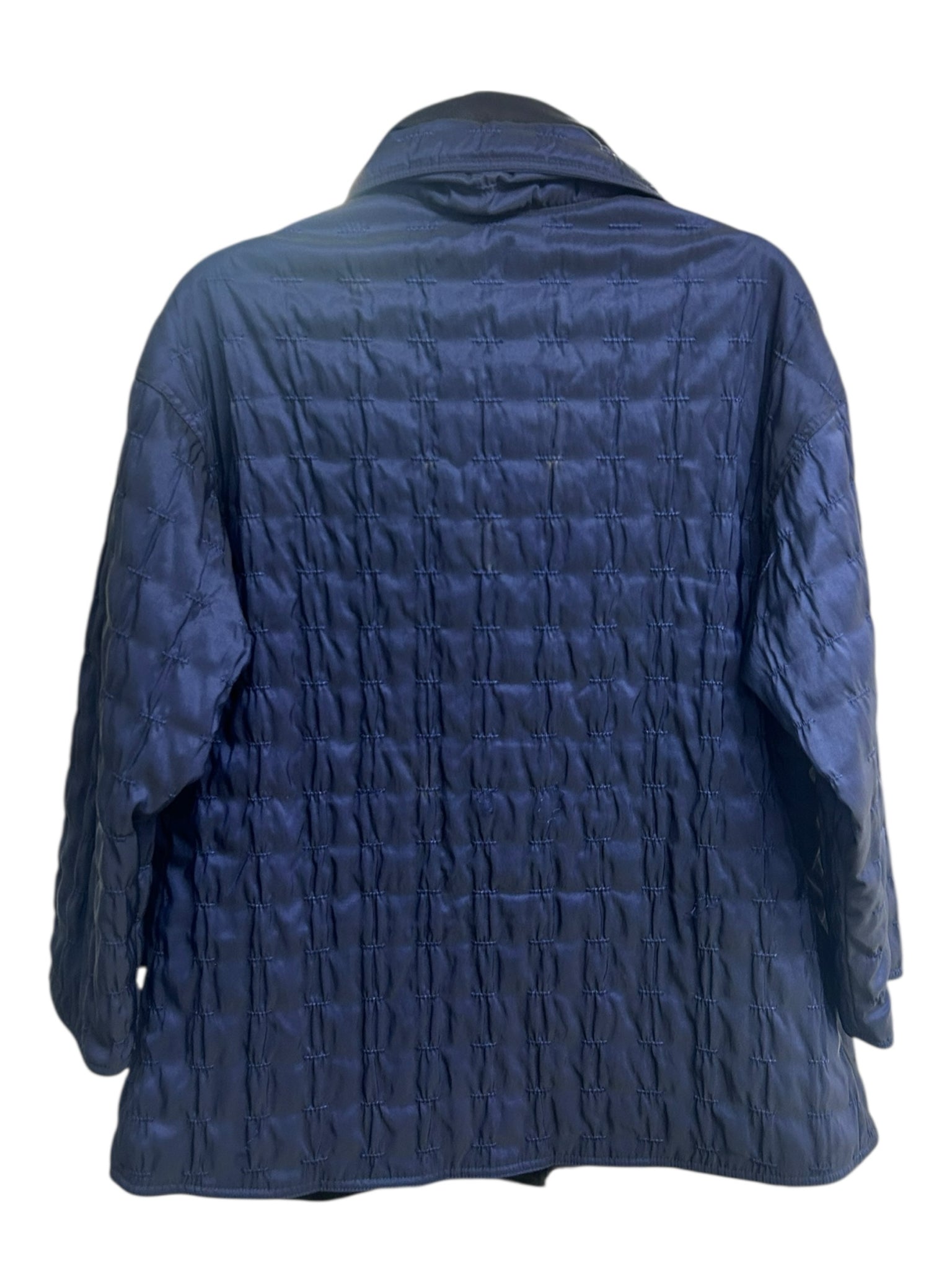 MYCRA PAK ONE NAVY BLUE BLACK TEXTURED REVERSIBLE RAIN JACKET SIZE S/M