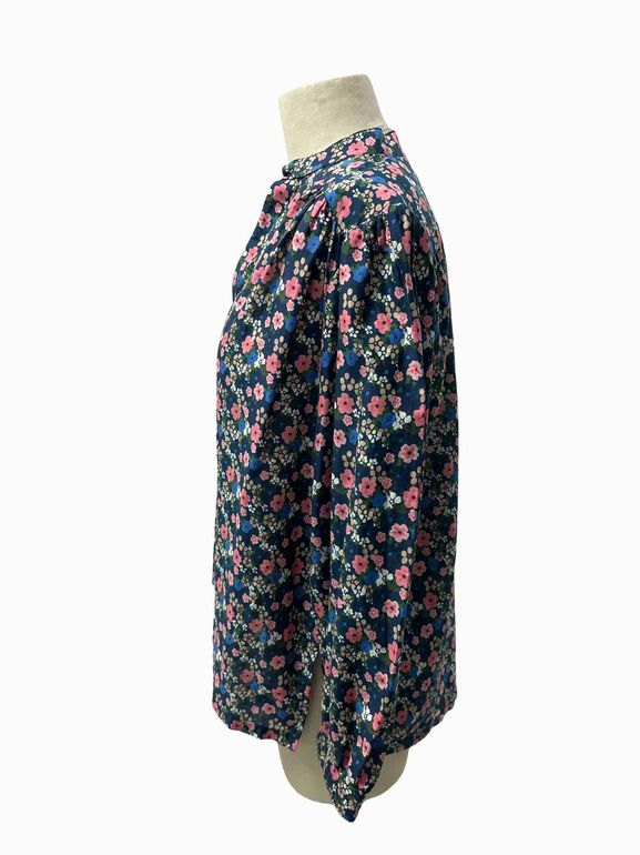BIRDS OF PARADISE  LS SPLIT NECK TUNIC SIZE: S
