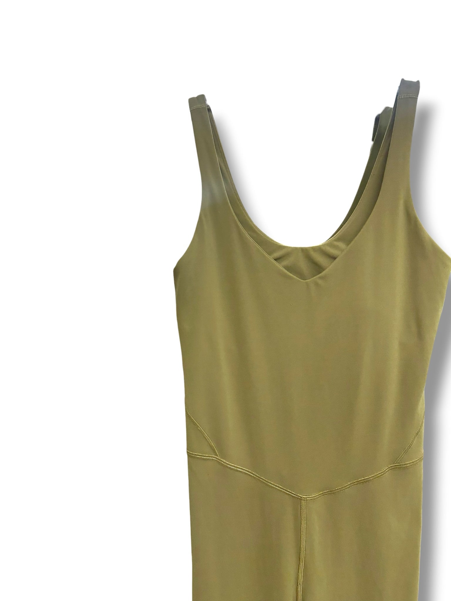 LULULEMON ALIGN BODYSUIT 25" BRONZE GREEN SIZE 6