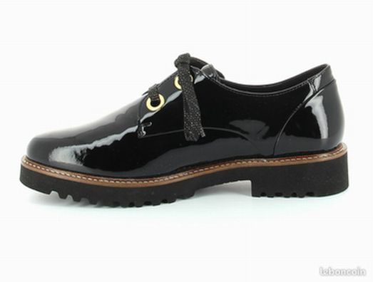 MEPHISTO SANCHA PATENT LEATHER LACE UP SIZE: 10