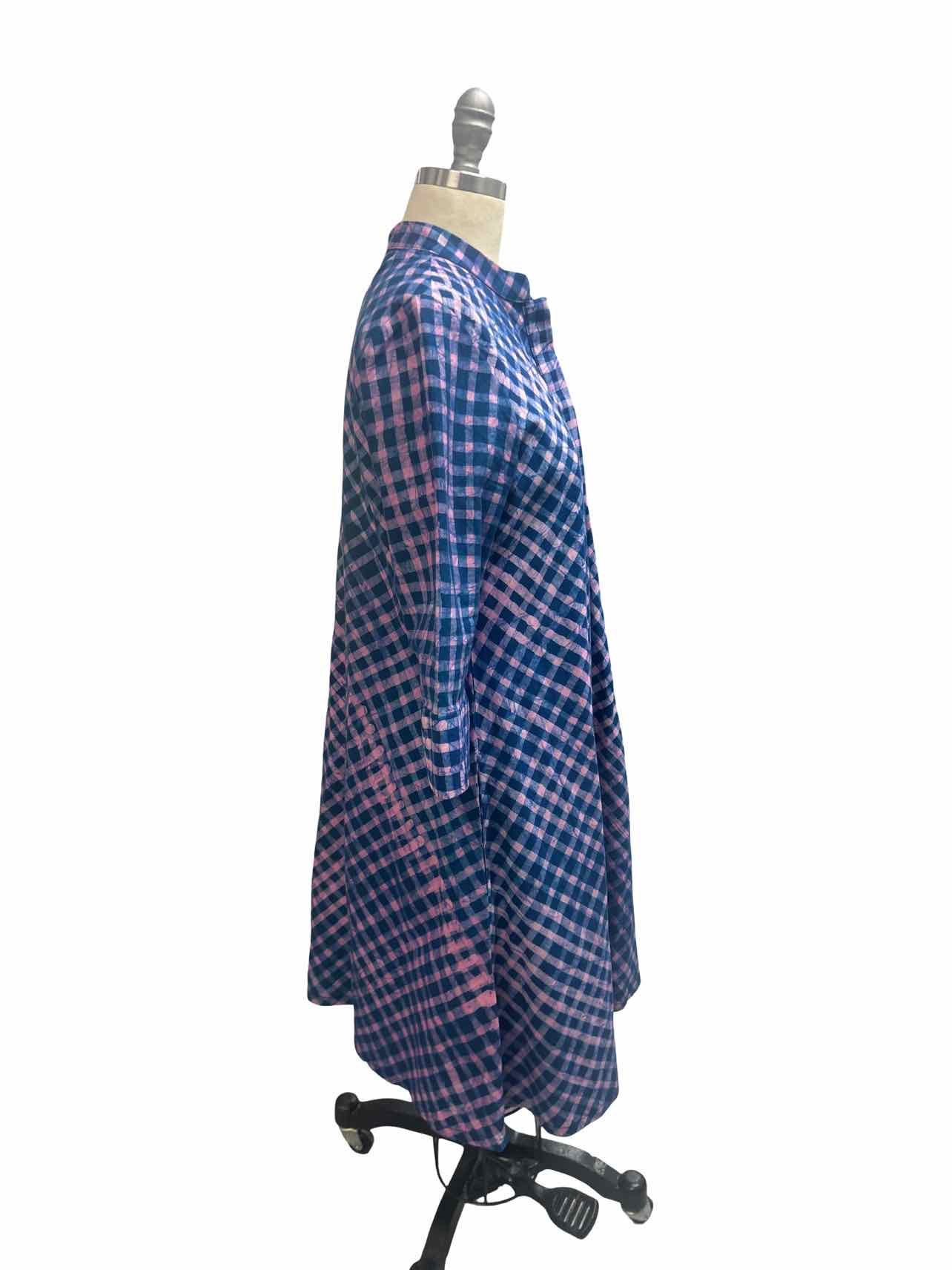 ZURI KENYA LATTICE PRINT SHIRT DRESS SIZE: S
