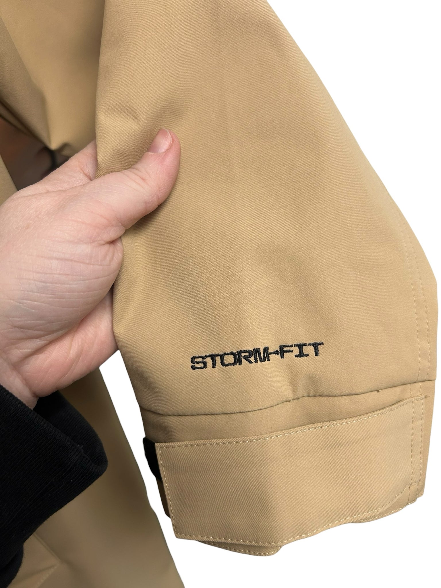 NIKE ESSENTIAL OVERSIZED STORM-FIT PARKA JACKET W/HOOD TAN SIZE LARGE