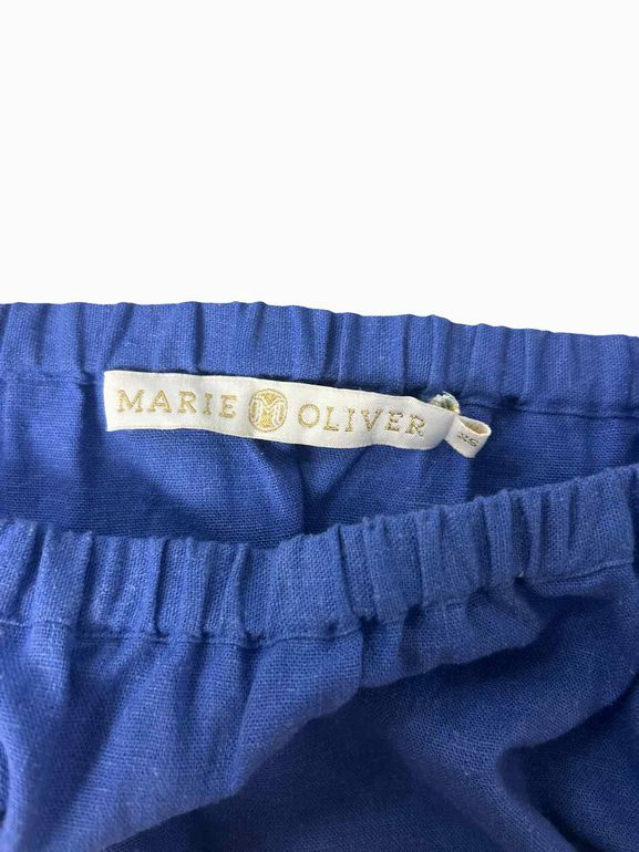 MARIE OLIVER LINEN OFF THE SHOULDER SPLIT HEM MIDI SIZE: XS