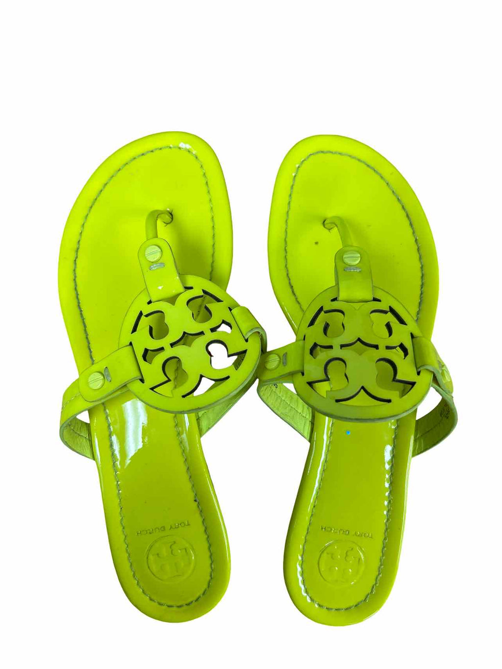 TORY BURCH PATENT MILLER SANDAL SIZE: 8.5