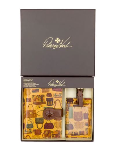 PATRICIA NASH  "PATRICIA'S CLOSET" PRINT PASSPORT/LUGGAGE TAG SET