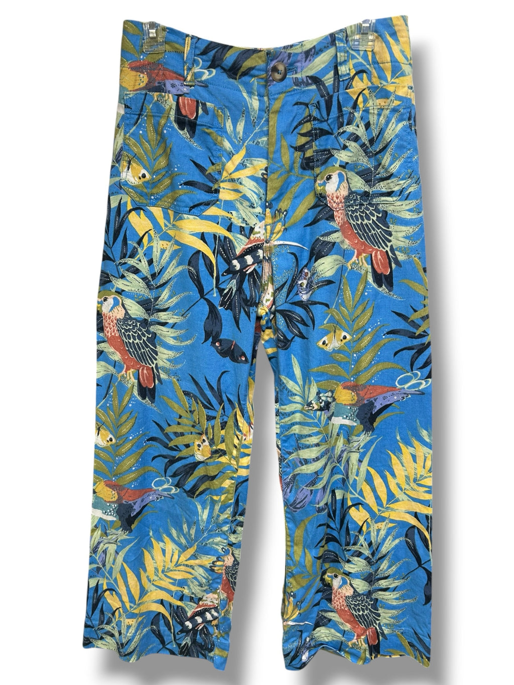 ANTHROPOLOGIE MAEVE THE COLETTE CROPPED PARROT WIDE LEG PANTS SIZE 6