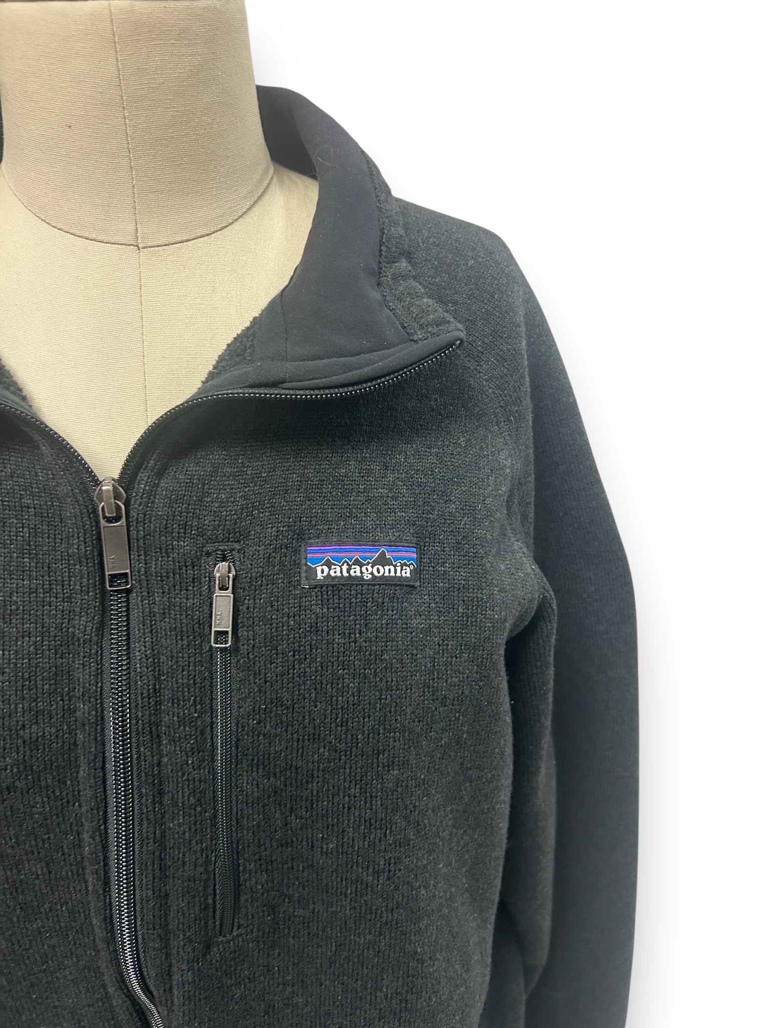 MEN'S PATAGONIA BLACK BETTER SWEATER FULL ZIP FLEECE JACKET SIZE LARGE