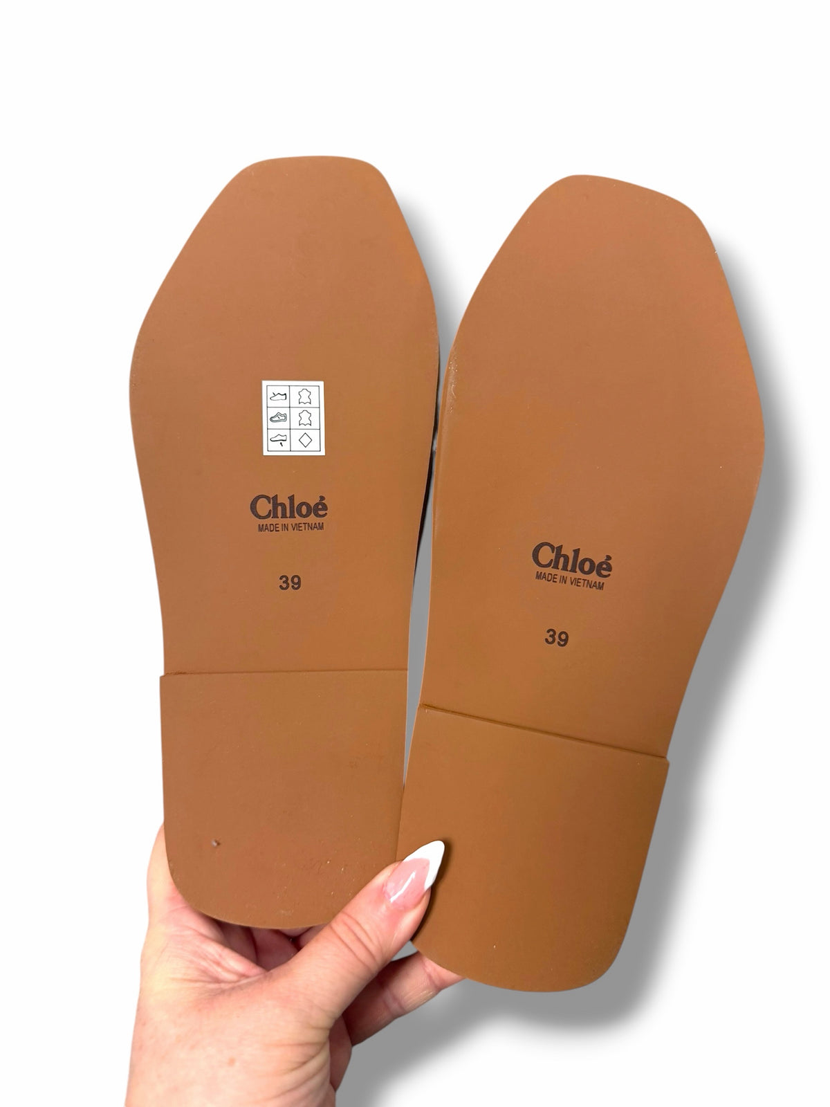 NEW WITH TAGS CHLOE WOODY SHEARLING SLIDE SANDAL CHESTNUT SIZE 39 US 8.5