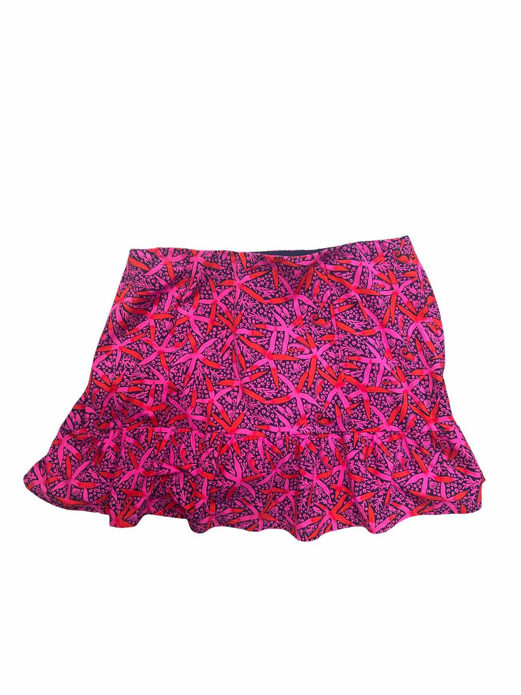 LILLY PULITZER LUXLETIC PASSION FRUIT PINK STAR SKORT SIZE: S