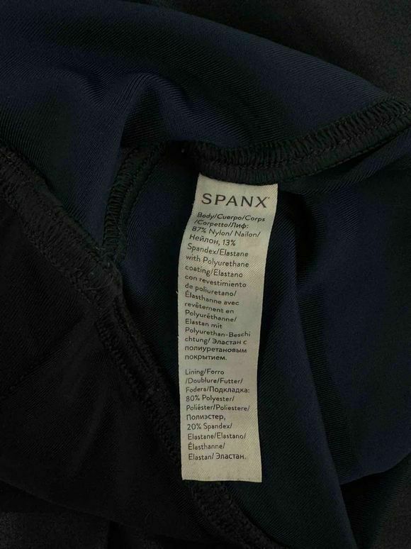 SPANX FAUX LEATHER NAVY LEGGING SIZE L