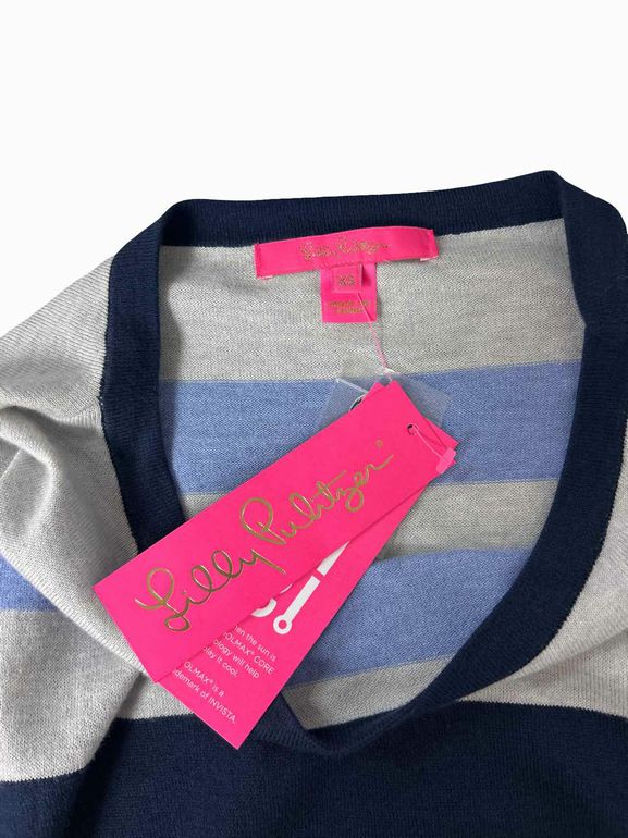LILLY PULITZER NWT ELBA SWEATER TRUE NAVY SIZE: XS