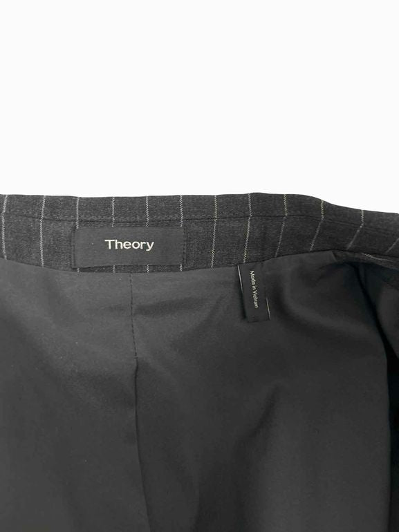 THEORY  CARISSA CLASSIC WOOL BLEND PINSTRIPE BLAZER SIZE: 8