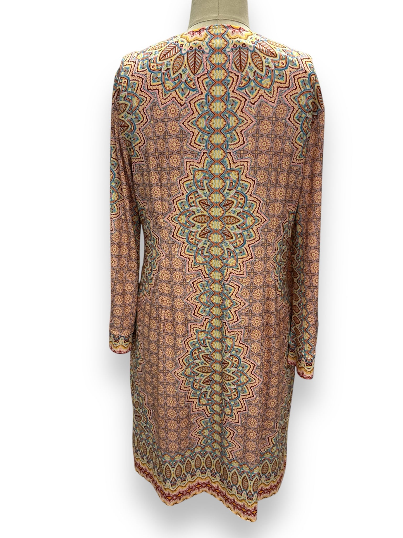 HALE BOB NICOLETTE JERSEY BEADED KNEE LENGTH LONG SLEEVE DRESS SIZE LARGE