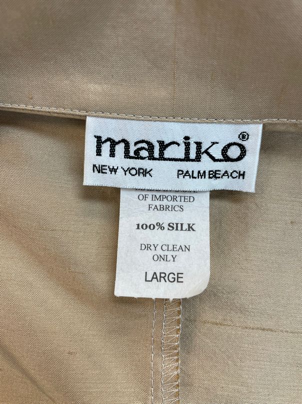 MARIKO SILK TOPPER GOLD JACKET SIZE L