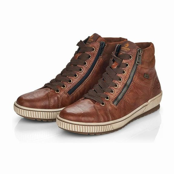 REMONTE MADITTA 72 HIGH TOP LEATHER BROWN SNEAKER SIZE 41