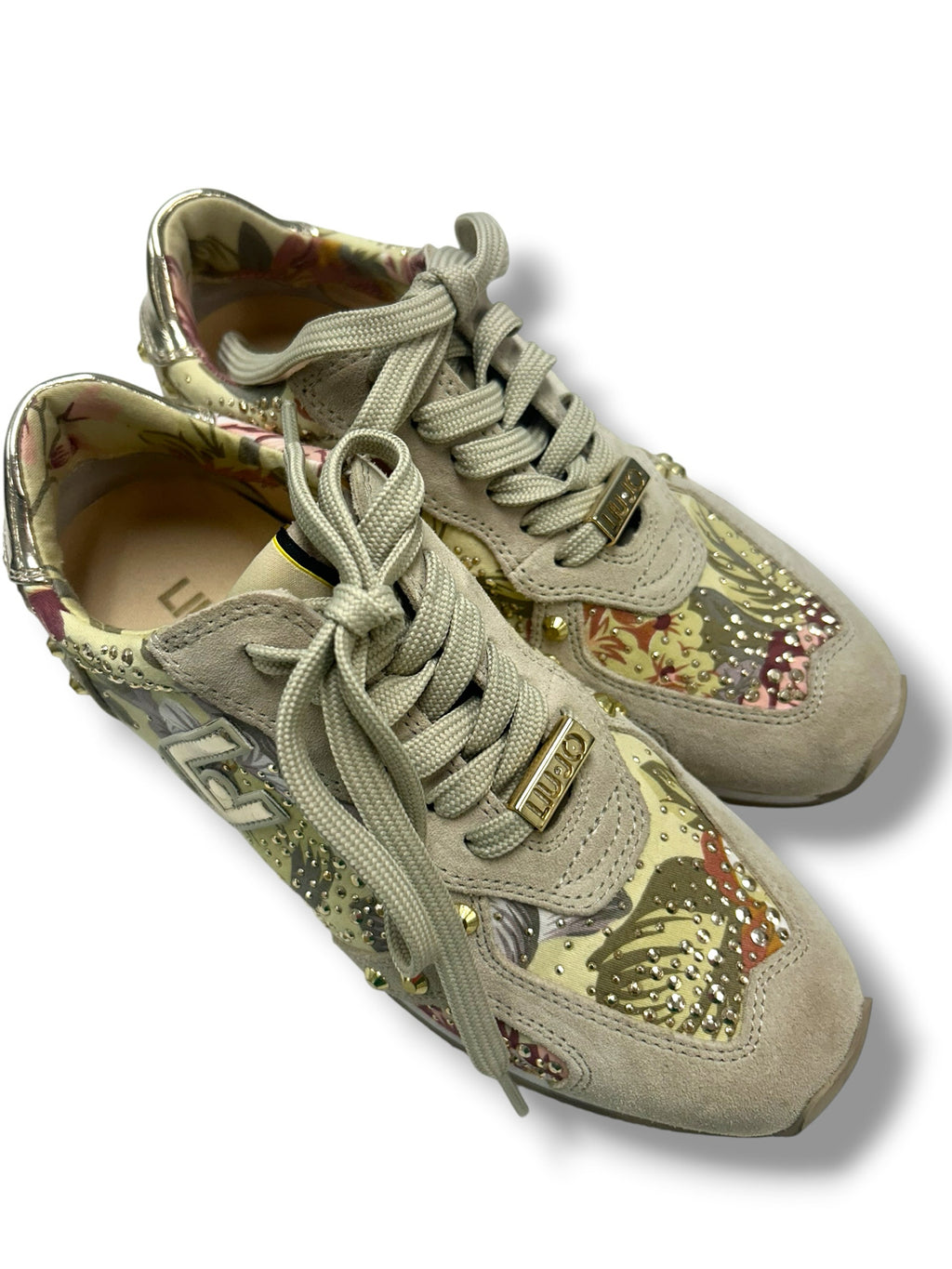 LIU JO MARGUERITE EMBELLISHED TRAINER SNEAKERS SIZE 37 US 7