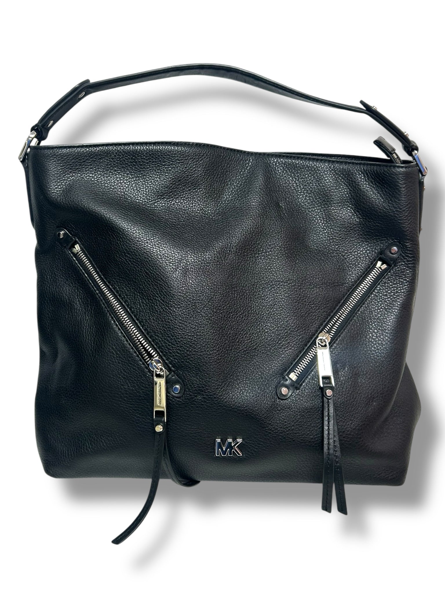 MICHAEL KORS NWT! MICHAEL KORS EVIE LEATHER HOBO BLACK