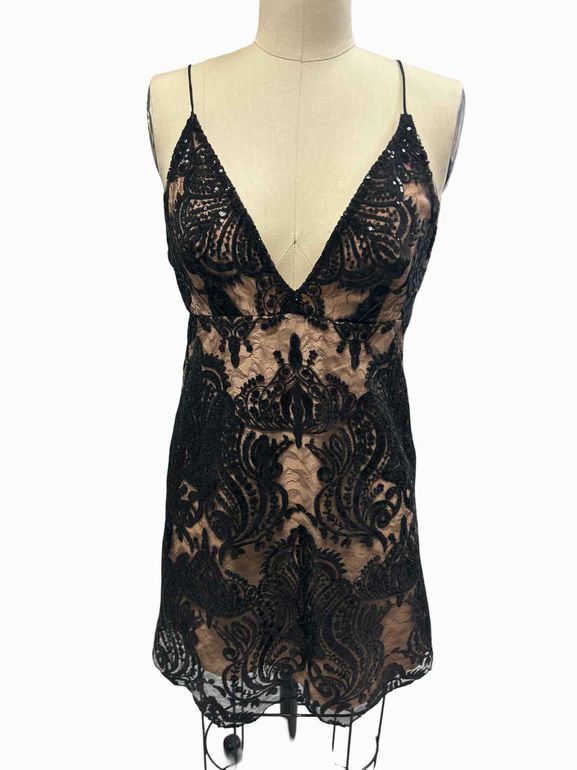 FREE PEOPLE NWT NIGHT SHIMMERS MINI DRESS SIZE: 2