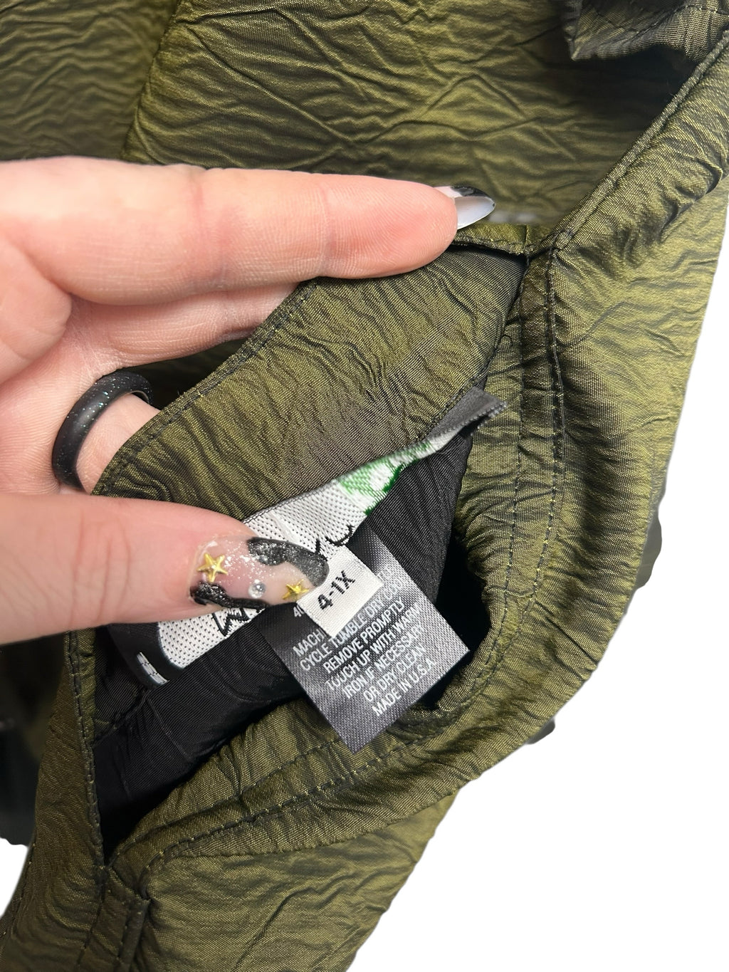 MYCRA PAC REVERSIBLE TEXTURED FULL ZIP OLIVE GREEN JACKET SIZE 1X - WEARHOUSE  CONSIGNMENT
