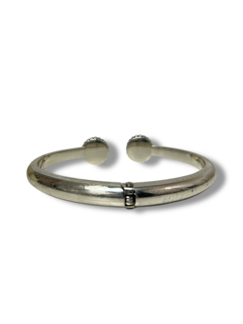 BRIGHTON TWINKLE OPEN HINGED BANGLE SILVER