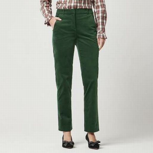 NEW WITH TAGS J.CREW FACTORY GREEN VELVET KELLIE STRAIGHT PANT SIZE 10