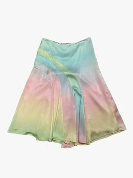 CHRISTIAN WIJNANTS RAINBOW 100% SILK MIDI SIZE: 36