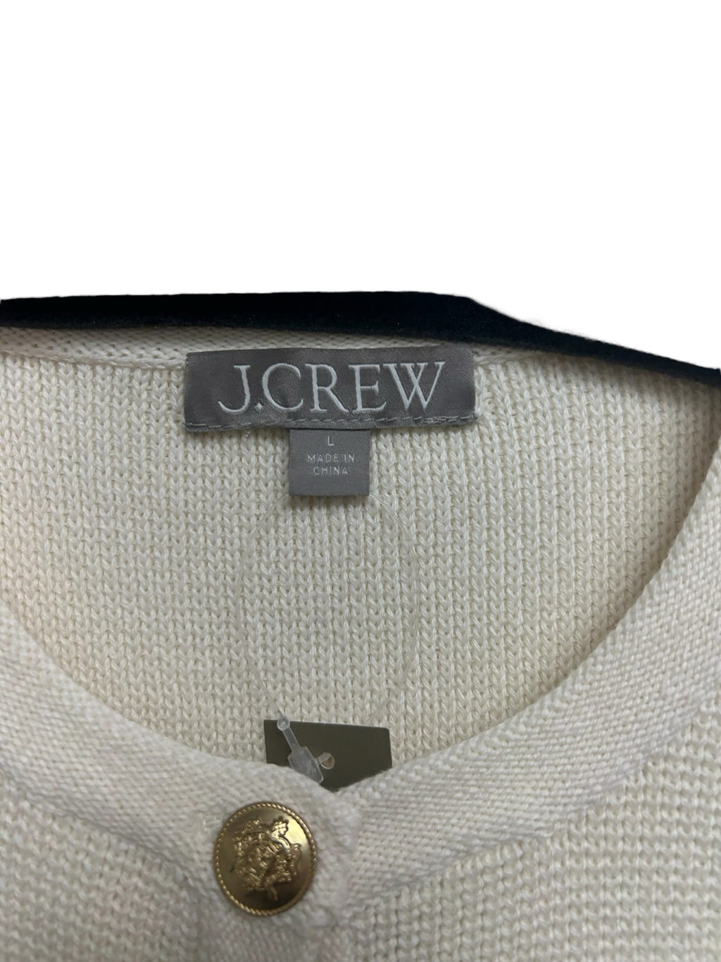 NWT JCREW EMILIE LADY KNIT OFF WHITE SWEATER SIZE LARGE