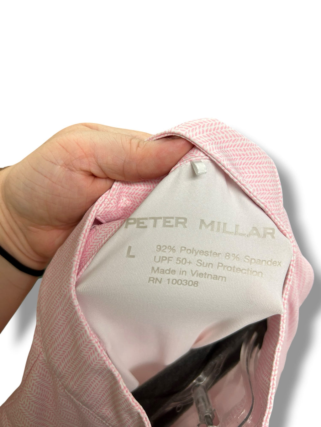 PETER MILLAR PINK HIGH NECK SLEEVELESS PERFORMANCE SPF 50 PINK TANK SIZE LARGE