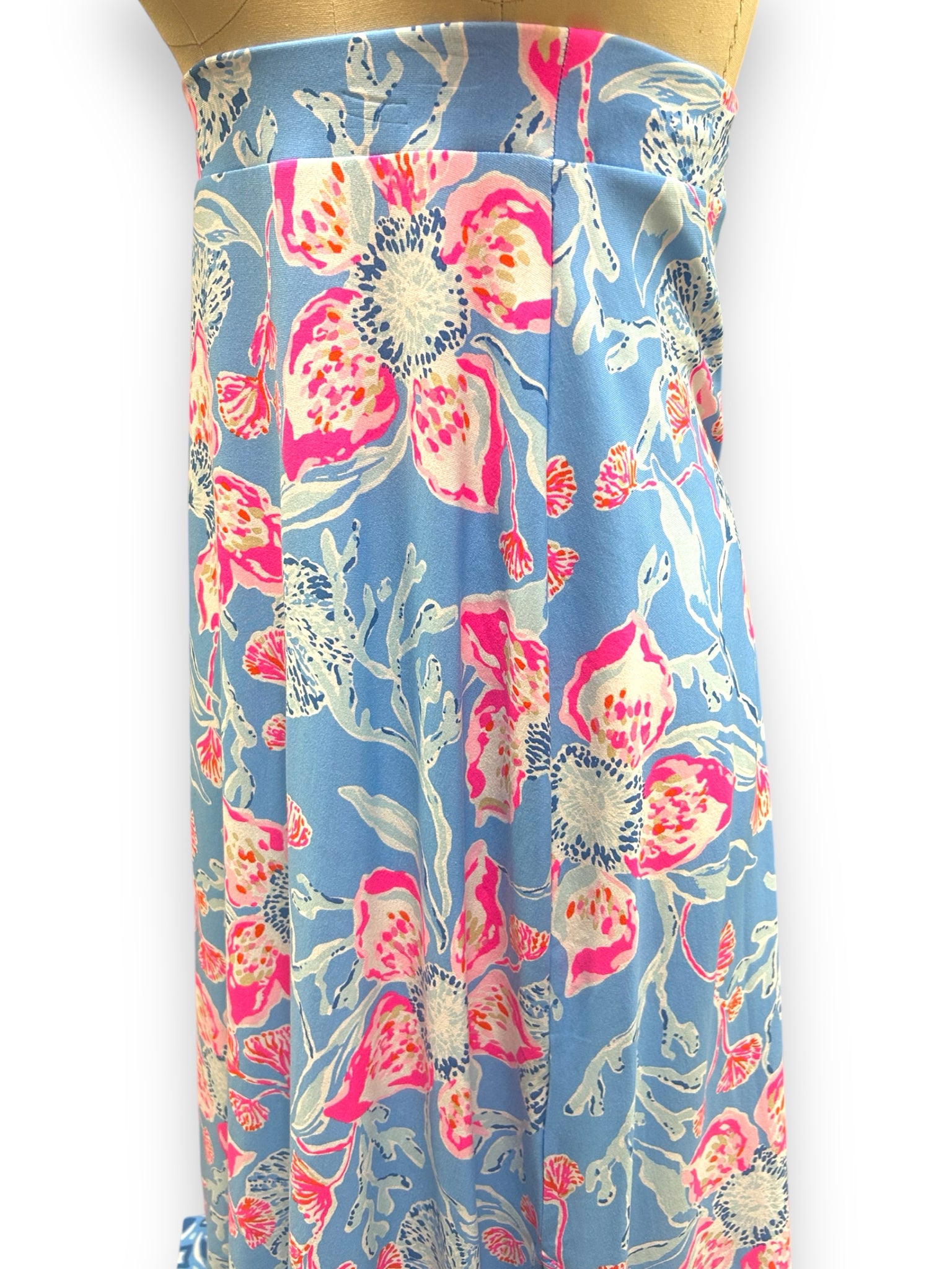 LILLY PULITZER ADEA MAXI BOHEMIAN RHAPSODY LIGHT BLUE SIZE SMALL