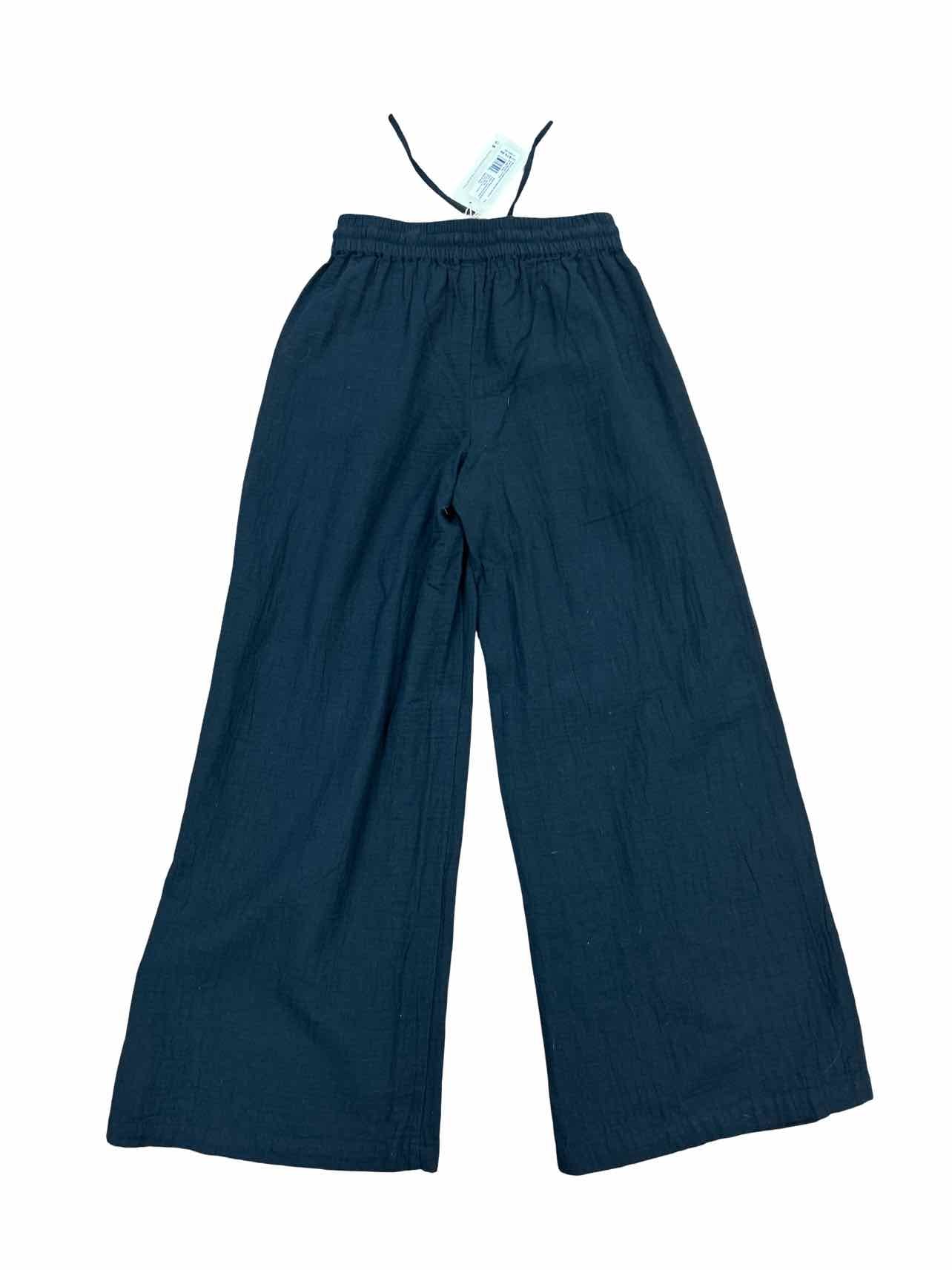 PACT NWT COASTAL DBL GAUZE SPLIT HEM ORGANIC COTTON JET BLACK SIZE: S