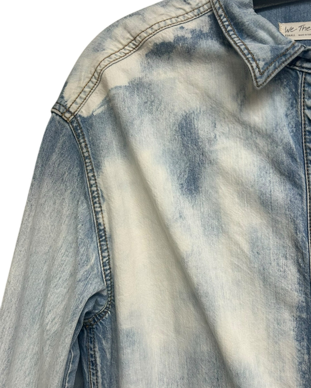 FREE PEOPLE WE THE FREE TUSCAN TYE DIE DENIM TUNIC SIZE XS