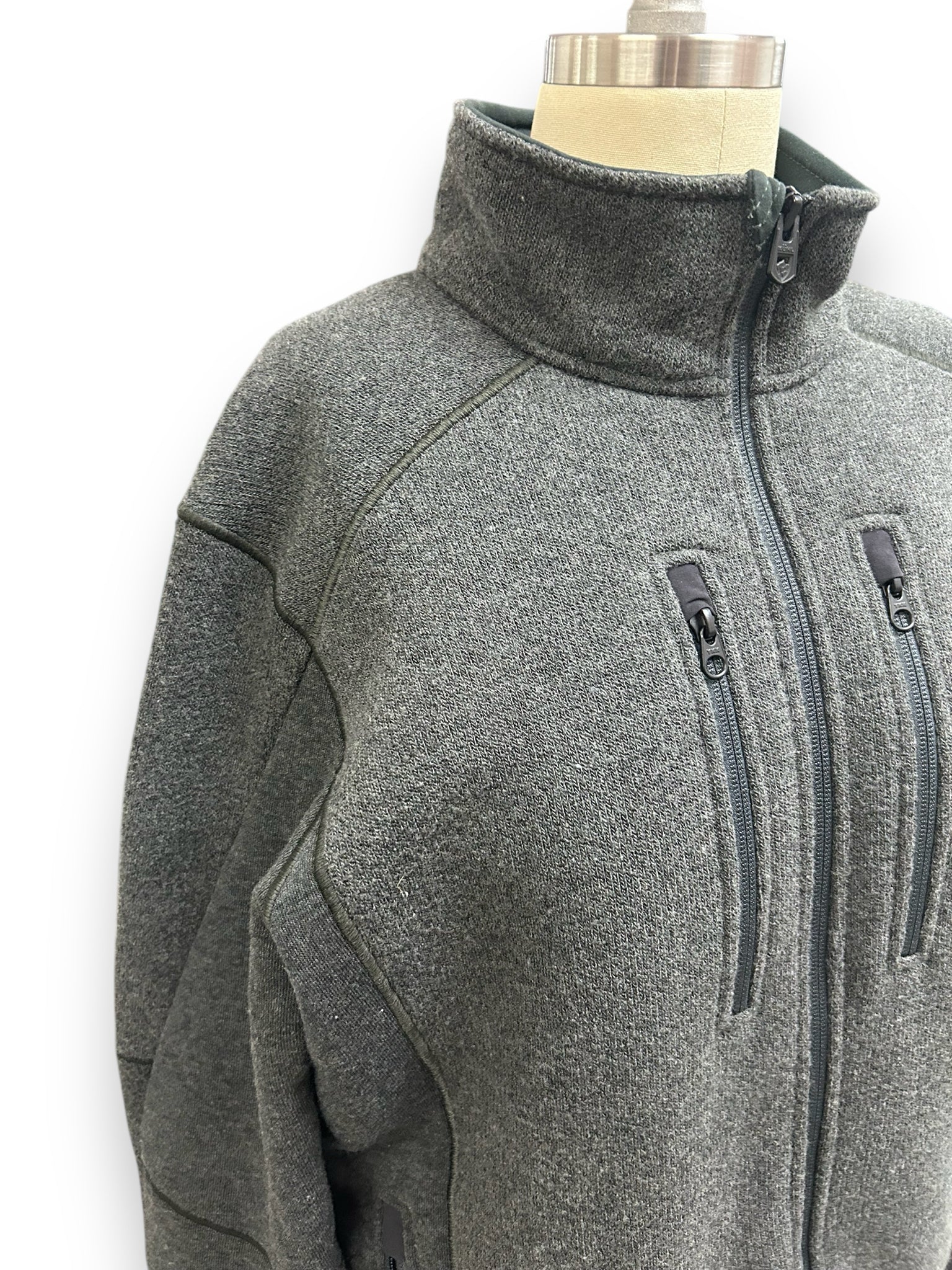 KUHL INTERCEPTR FULL ZIP FLEECE JACKET GRAY SIZE MEDIUM