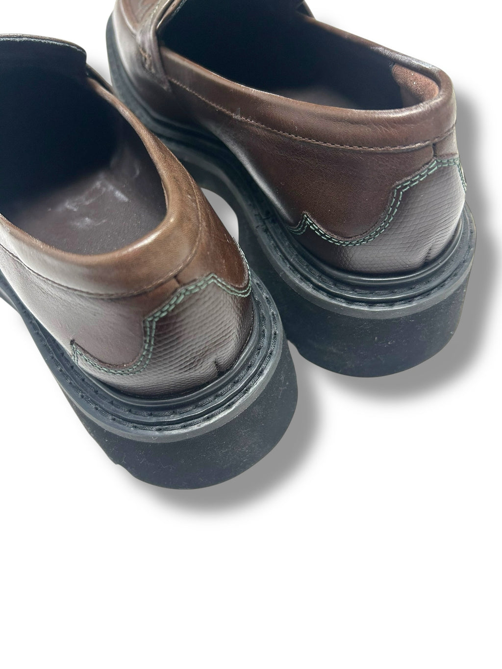 FREE PEOPLE BROWN LEATHER DARCI LUG LOAFER SIZE 10 - WEARHOUSE  CONSIGNMENT