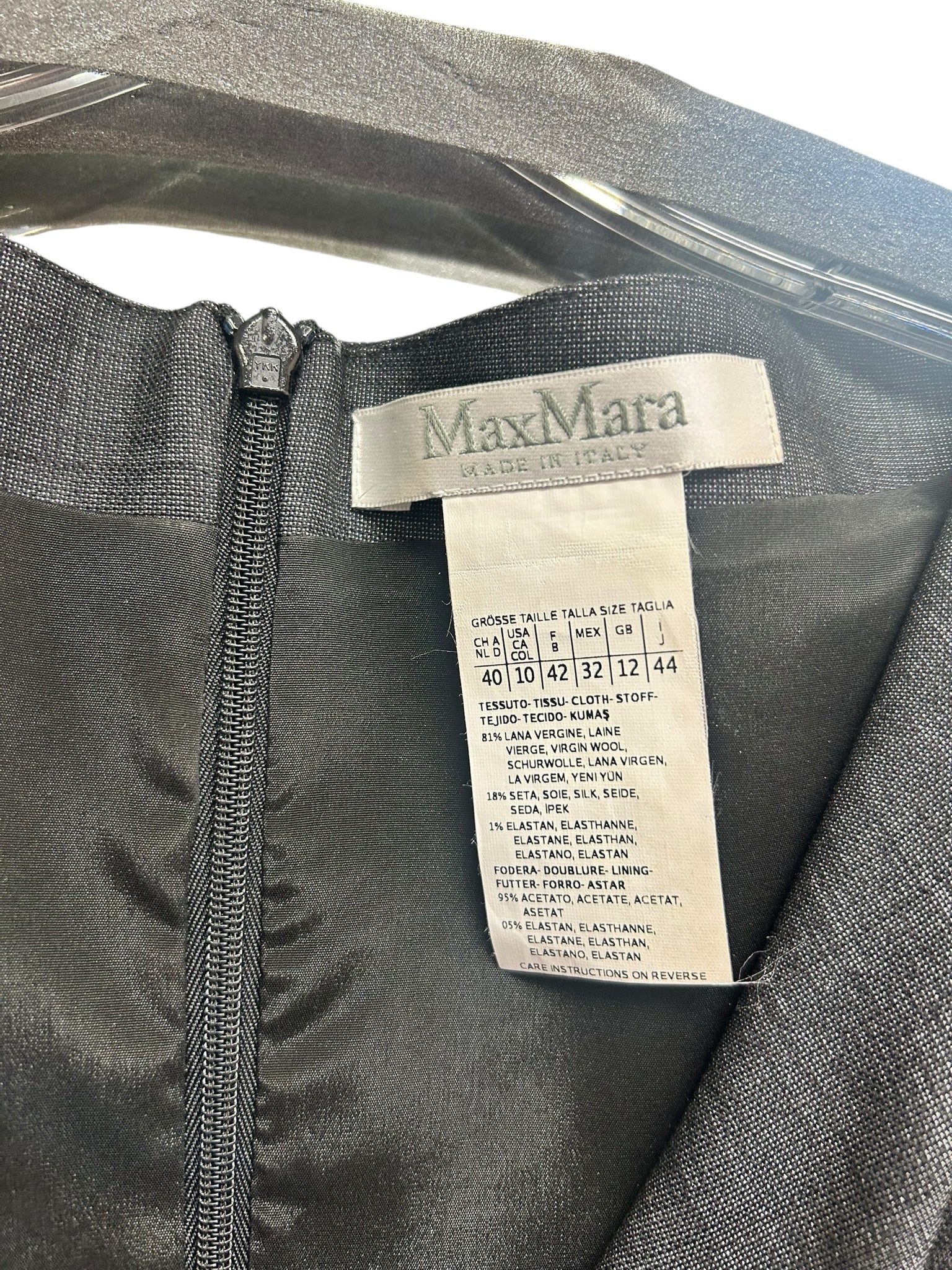 MAX MARA FAUX WRAP PLEATED SURPLICE NECKLINE PENCIL DRESS SIZE 10